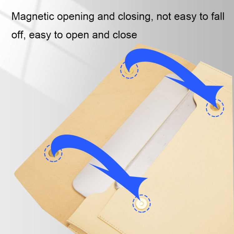 S178 3 In 1 Leather Waterproof Laptop Liner Bag, Size: 13 inches(Baby Blue) by buy2fix