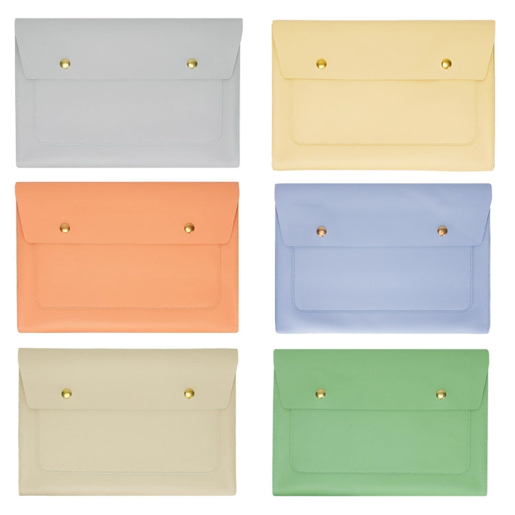 S178 3 In 1 Leather Waterproof Laptop Liner Bag, Size: 14 inches(Avocado Green) by buy2fix