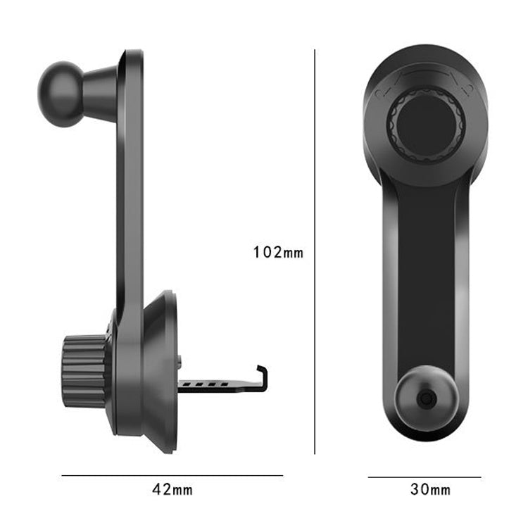 Car Extension Hook Mobile Phone Bracket Accessories Round Air Outlet Bracket(17mm Ball Head) - Universal Car Holders by buy2fix | Online Shopping UK | buy2fix