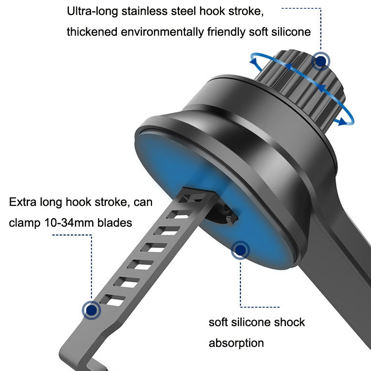 Car Extension Hook Mobile Phone Bracket Accessories Round Air Outlet Bracket(17mm Ball Head) - Universal Car Holders by buy2fix | Online Shopping UK | buy2fix