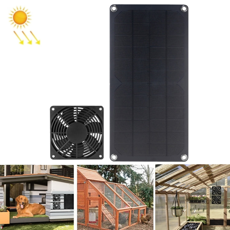 10W High Speed and Long Life Solar Mini Fan Outdoor Pet Exhaust Fan by buy2fix
