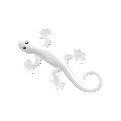 Anti-static Gecko 3D Stereo Car Sticker Decorative Stickers(White) by buy2fix