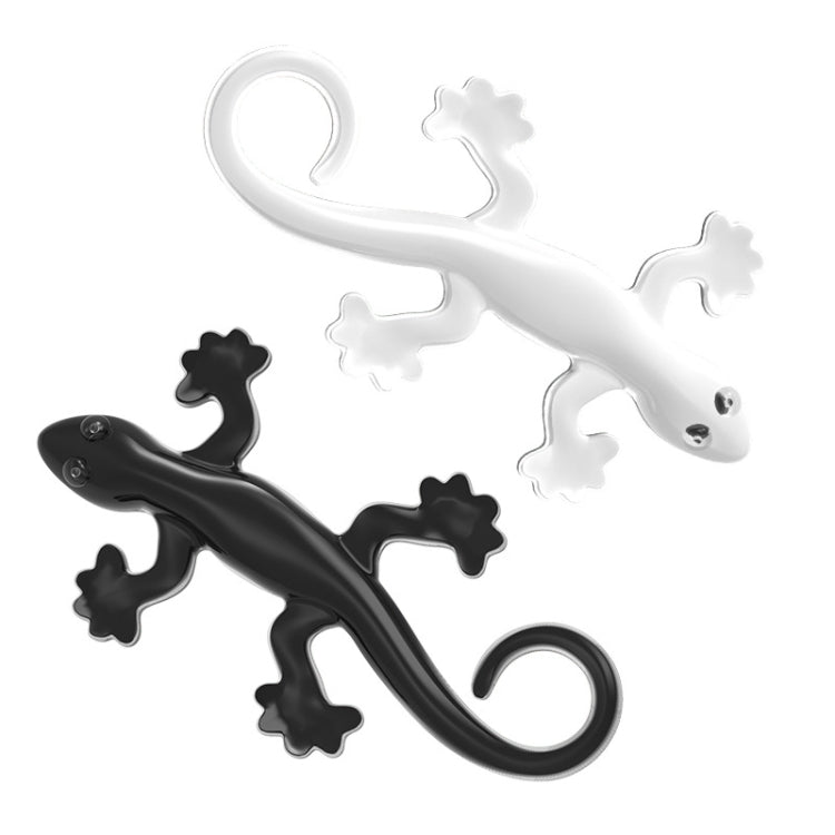 Anti-static Gecko 3D Stereo Car Sticker Decorative Stickers(White) by buy2fix
