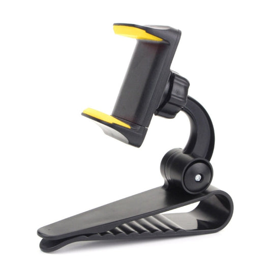 Car Sun Visor Bracket Car Mobile Phone Buckle Holder(Yellow) - Universal Car Holders by buy2fix | Online Shopping UK | buy2fix