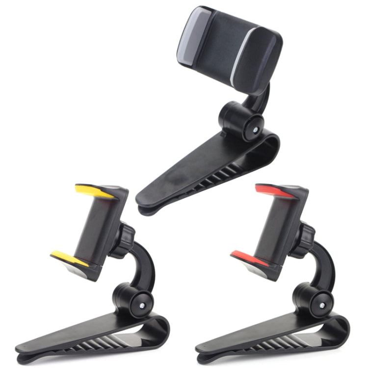 Car Sun Visor Bracket Car Mobile Phone Buckle Holder(Yellow) - Universal Car Holders by buy2fix | Online Shopping UK | buy2fix