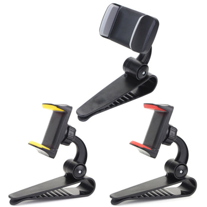Car Sun Visor Bracket Car Mobile Phone Buckle Holder(Yellow) - Universal Car Holders by buy2fix | Online Shopping UK | buy2fix