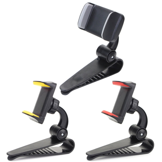 Car Sun Visor Bracket Car Mobile Phone Buckle Holder(Yellow) - Universal Car Holders by buy2fix | Online Shopping UK | buy2fix