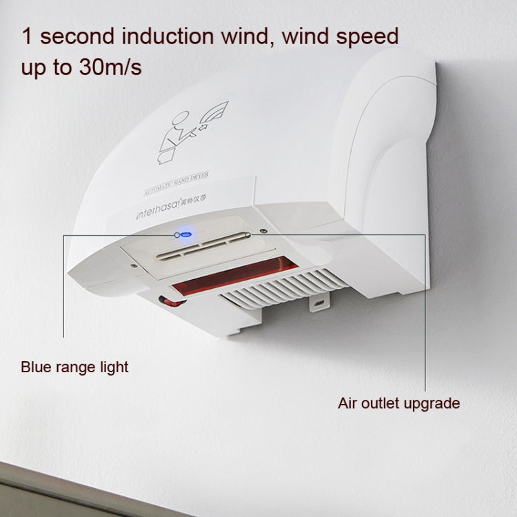 Interhasa 220V Automatic Electric Hand Dryer Mini  Induction Hand Drying Machine,Style: Single Hot,CN Plug - Dryers & Accessories by buy2fix | Online Shopping UK | buy2fix