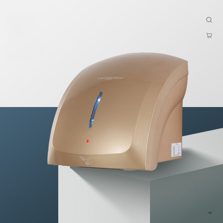 Interhasa  220V 1800W Hot and Cold Switching Electric Hand Dryer,Model: A1002 Gold,CN Plug - Dryers & Accessories by buy2fix | Online Shopping UK | buy2fix