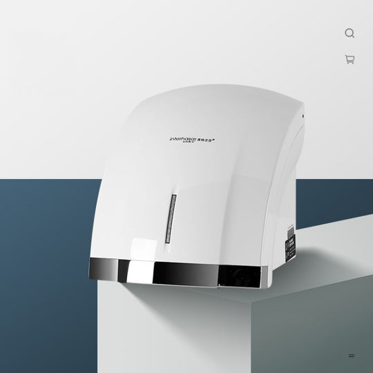 Interhasa  220V 1800W Hot and Cold Switching Electric Hand Dryer,Model: A1003 White,CN Plug