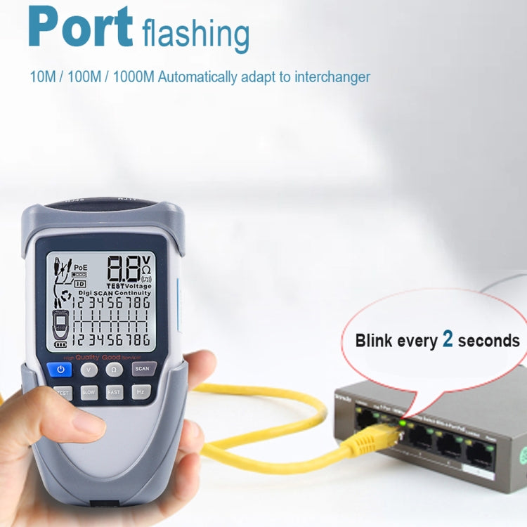 ET613 Network Cable Tester Wire Tracker Battery Voltage POE Test Multi-function Cable Tester - Current & Voltage Tester by buy2fix | Online Shopping UK | buy2fix