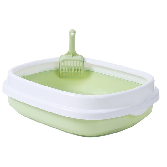 Semi-enclosed Cat Litter Box Cat Toilet With Cat Litter Shovel, Specification: S(Green) - Litter & Housebreaking by buy2fix | Online Shopping UK | buy2fix