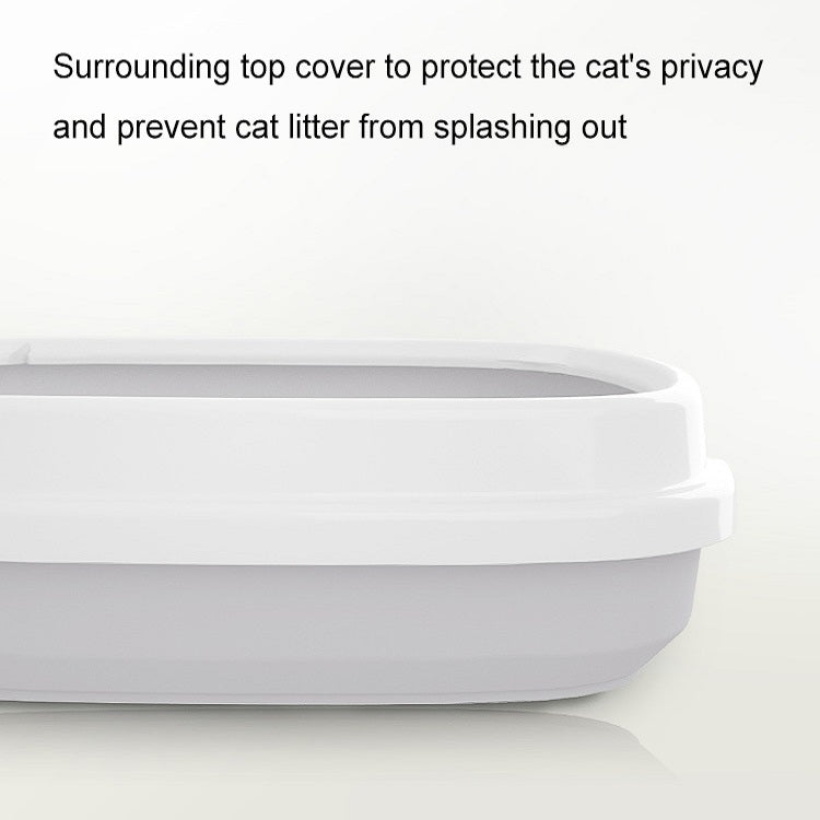 Semi-enclosed Cat Litter Box Cat Toilet With Cat Litter Shovel, Specification: S(Blue) - Litter & Housebreaking by buy2fix | Online Shopping UK | buy2fix