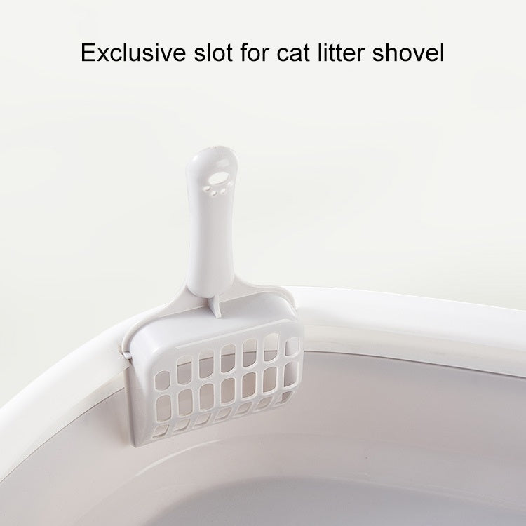 Semi-enclosed Cat Litter Box Cat Toilet With Cat Litter Shovel, Specification: S(Blue) - Litter & Housebreaking by buy2fix | Online Shopping UK | buy2fix