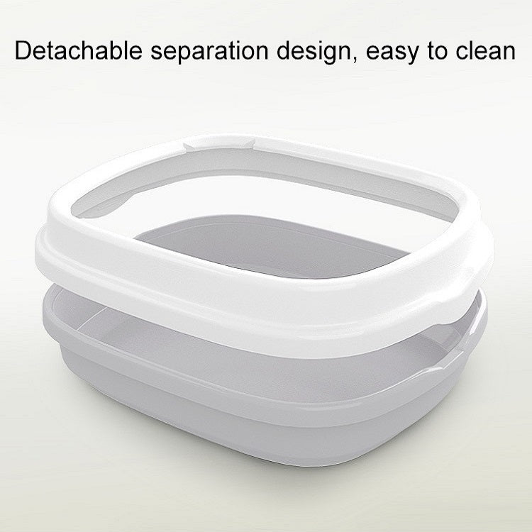 Semi-enclosed Cat Litter Box Cat Toilet With Cat Litter Shovel, Specification: S(Blue) - Litter & Housebreaking by buy2fix | Online Shopping UK | buy2fix