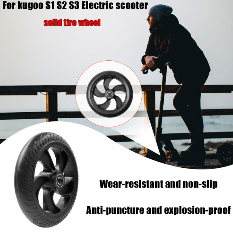 8 inch Scooter Plastic Front Wheel Accessories For KUGOO S1/S2/S3(Black) - Accessories & Parts by buy2fix | Online Shopping UK | buy2fix