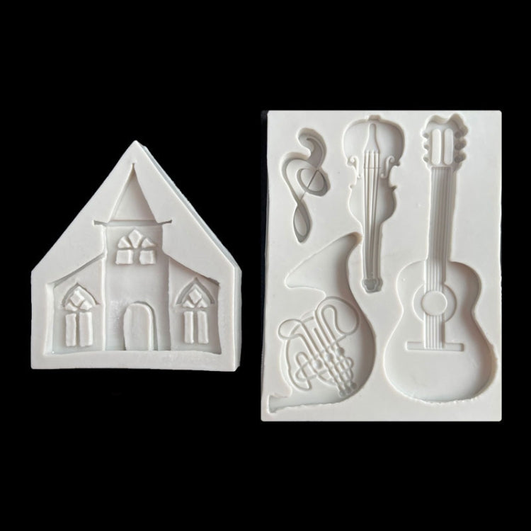 Castle Musical Silicone Mold Chocolate Fondant Cake Decor, Style:, Specification: Rectangle - Food Molds by buy2fix | Online Shopping UK | buy2fix