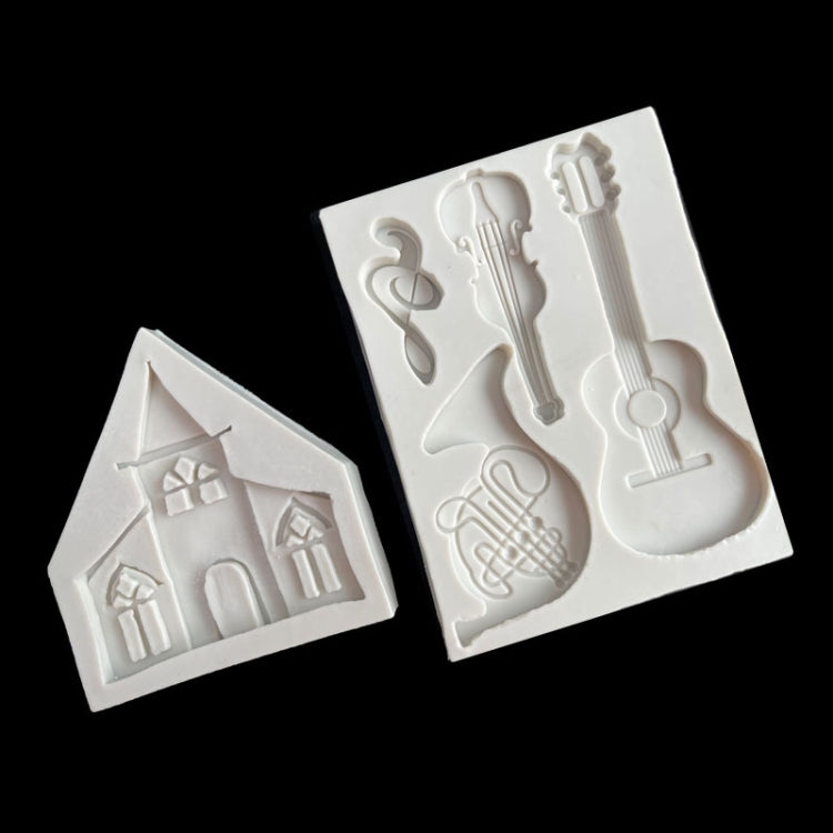 Castle Musical Silicone Mold Chocolate Fondant Cake Decor, Style:, Specification: Rectangle - Food Molds by buy2fix | Online Shopping UK | buy2fix
