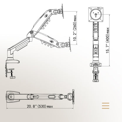 NORTH BAYOU F80 17-30 inch TV Monitor Up And Down Lift Bracket(Black) - TV Brackets & Mounts by NORTH BAYOU | Online Shopping UK | buy2fix