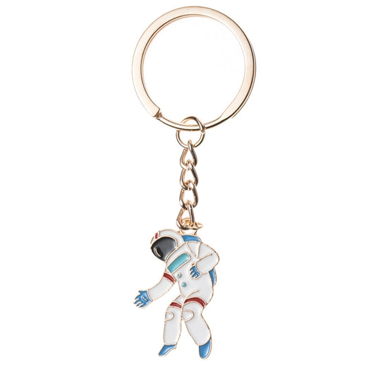 5 PCS Drip Oil Round Keychain Key Ring Bag Pendant(Astronauts) - Key Rings by buy2fix | Online Shopping UK | buy2fix