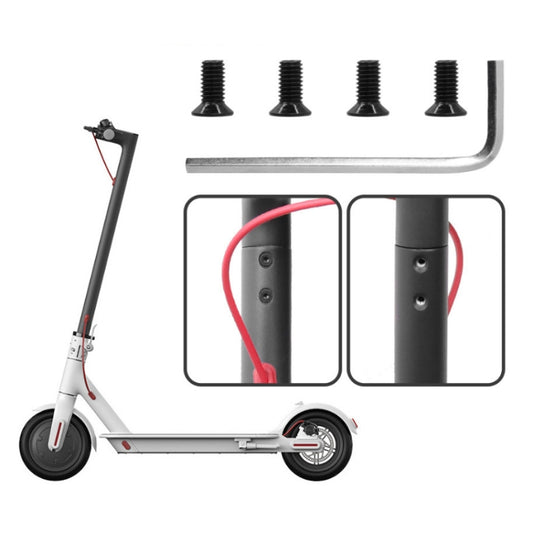 4 Packs Scooter Forehead Pole Connection Fixing Screw For Xiaomi Mijia M365/PRO(Black) - Accessories & Parts by buy2fix | Online Shopping UK | buy2fix