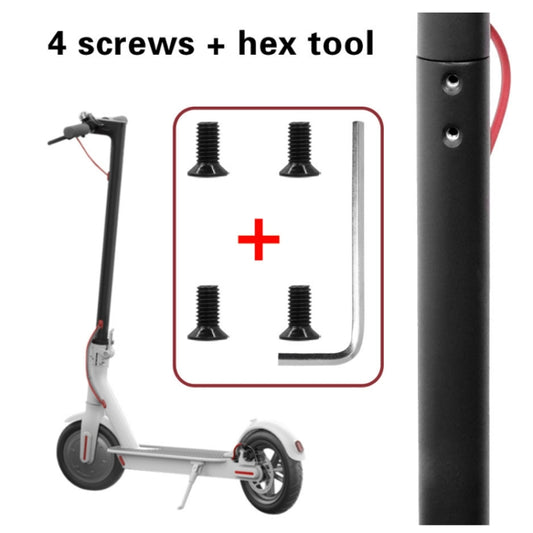 4 Packs Scooter Forehead Pole Connection Fixing Screw For Xiaomi Mijia M365/PRO(Black) - Accessories & Parts by buy2fix | Online Shopping UK | buy2fix