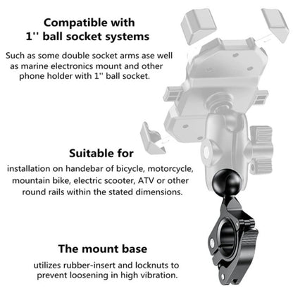 Motorcycle Bicycle Mobile Phone Bracket Fixed Base(17mm Ball Head) - Holder by buy2fix | Online Shopping UK | buy2fix