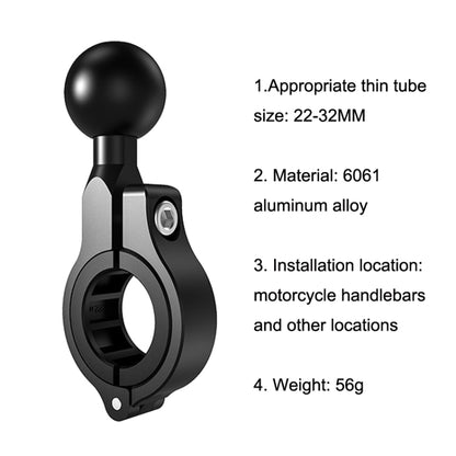 R3 Motorcycle Scooter Mobile Phone Bracket 1 Inch Ball Head Handlebar Fixed Base - Holder by buy2fix | Online Shopping UK | buy2fix