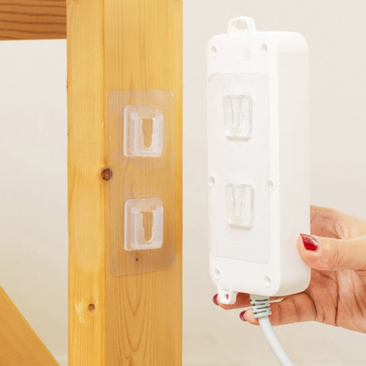 10pcs Traceless Wall Hanging Multifunction Plug-in Rack, Specification: Double - Shelf & Hooks by buy2fix | Online Shopping UK | buy2fix