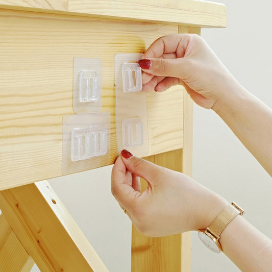 10pcs Traceless Wall Hanging Multifunction Plug-in Rack, Specification: Double - Shelf & Hooks by buy2fix | Online Shopping UK | buy2fix