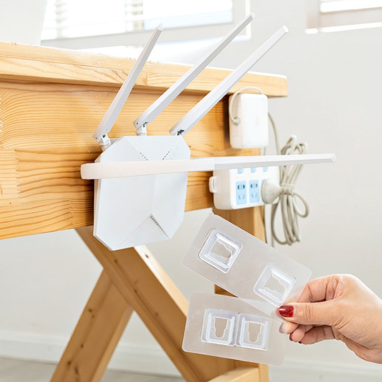 10pcs Traceless Wall Hanging Multifunction Plug-in Rack, Specification: Double - Shelf & Hooks by buy2fix | Online Shopping UK | buy2fix
