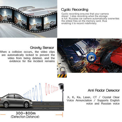 VG3 2 In 1 Electronic Dog Driving Recorder Vehicle Mobile Radar Warning Device by buy2fix