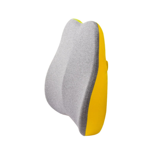 Memory Foam Lumbar Pillow Office Seat Lumbar Cushion(Lemon Yellow) - Cushions & Pillows by buy2fix | Online Shopping UK | buy2fix