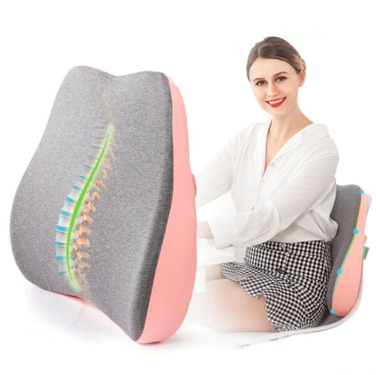 Memory Foam Lumbar Pillow Office Seat Lumbar Cushion(Tibetan) - Cushions & Pillows by buy2fix | Online Shopping UK | buy2fix