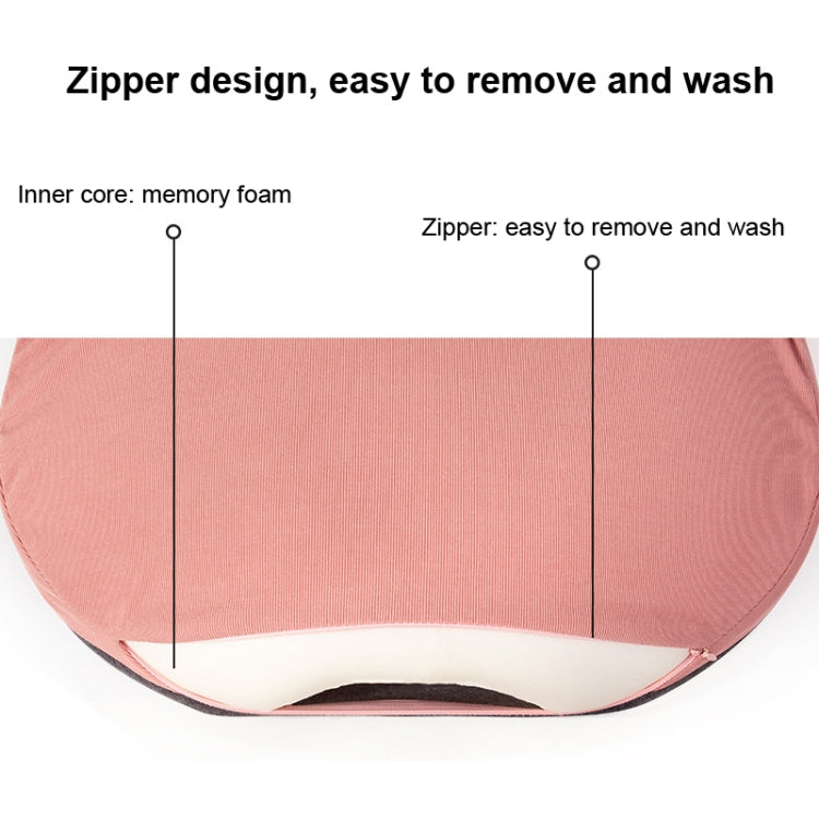 Office Memory Foam Waist Support Cushion Waist Support Pillow(Lotus Pink) - Cushions & Pillows by buy2fix | Online Shopping UK | buy2fix