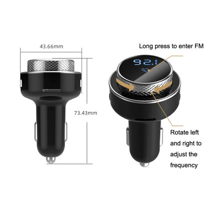 GC-16 Car Bluetooth MP3 Player FM Transmitter QC3.0 Fast Charging Car Charger(Black) - Bluetooth Car Kits by buy2fix | Online Shopping UK | buy2fix