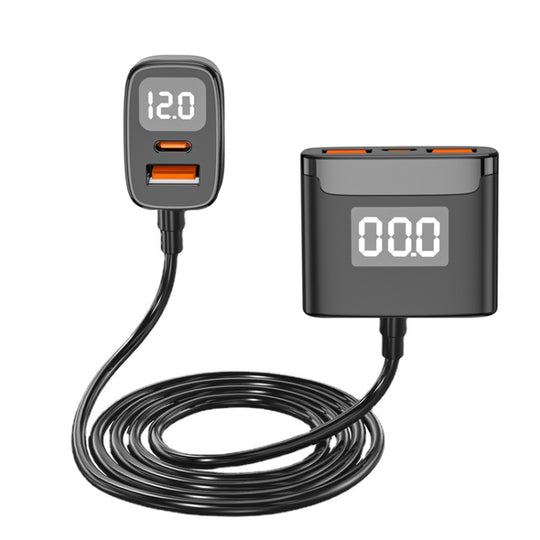 Chargeur de voiture One For Four QC3.0 Charge rapide 4USB Chargeur de voiture pour sièges avant et arrière, style: édition améliorée
