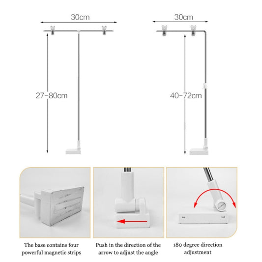 Photography Backdrop Stand Camera Photo Background Props,Style: T-type Magnetic 80cm - Support Stands by buy2fix | Online Shopping UK | buy2fix