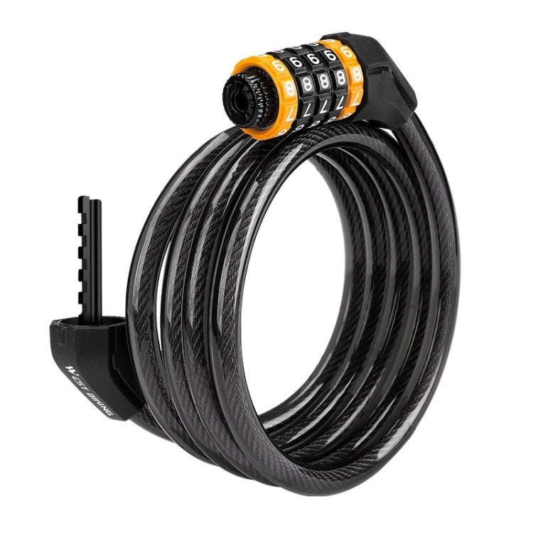 WEST BIKING Bicycle Anti-Theft Cable Combination Lock, Length: 2M by WEST BIKING