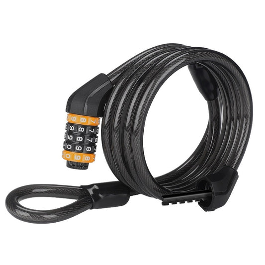 WEST BIKING Bicycle Anti-Theft Cable Combination Lock, Length: 2M With Buckle Rope by WEST BIKING