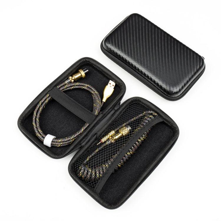Mechanical Keyboard Spring Cable Gold-plated Aerial Plug(Black) by buy2fix