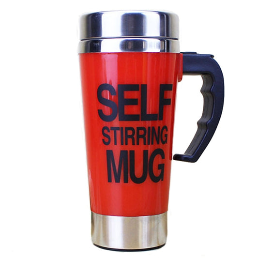FX-589 400ml 304 Stainless Steel Automatic Stirring Coffee Cup(Red) - Stirrer & Squeezer by buy2fix | Online Shopping UK | buy2fix
