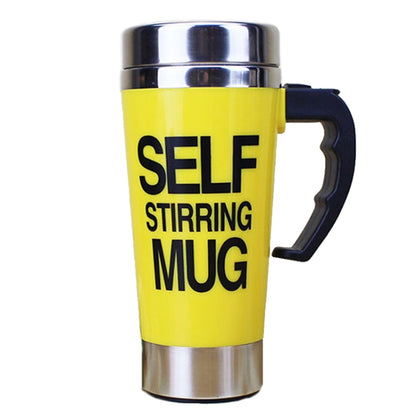 FX-589 400ml 304 Stainless Steel Automatic Stirring Coffee Cup(Yllow) - Stirrer & Squeezer by buy2fix | Online Shopping UK | buy2fix
