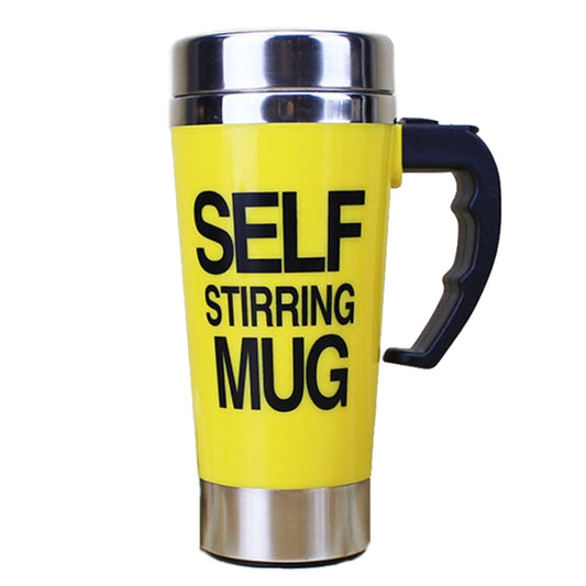 FX-589 400ml 304 Stainless Steel Automatic Stirring Coffee Cup(Yllow) - Stirrer & Squeezer by buy2fix | Online Shopping UK | buy2fix