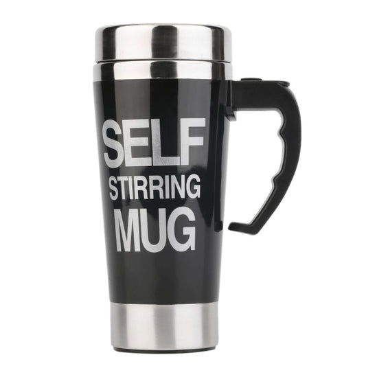 FX-589 400ml 304 Stainless Steel Automatic Stirring Coffee Cup(Black) - Stirrer & Squeezer by buy2fix | Online Shopping UK | buy2fix