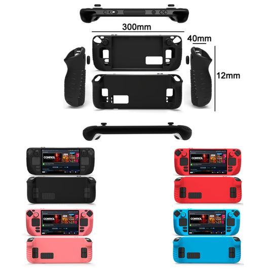 All-Inclusive Silicone Cover With Button Cap For Steam Deck(Red) - Cover Case by buy2fix | Online Shopping UK | buy2fix