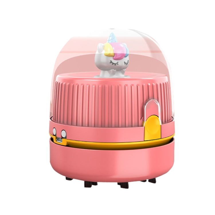 Desktop Vacuum Fan Charging Cleaning Machine Rubber Dandruff Keyboard Cleaner(Pink) by buy2fix