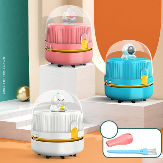 Desktop Vacuum Fan Charging Cleaning Machine Rubber Dandruff Keyboard Cleaner(White) by buy2fix