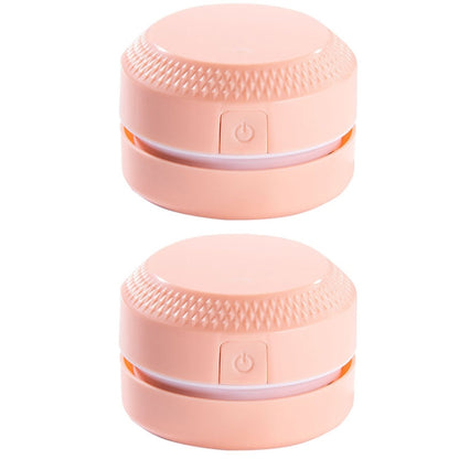 2PCS Desktop Mini Vacuum Cleaner Rubber Confetti Keyboard Cleaner(Pink) by buy2fix