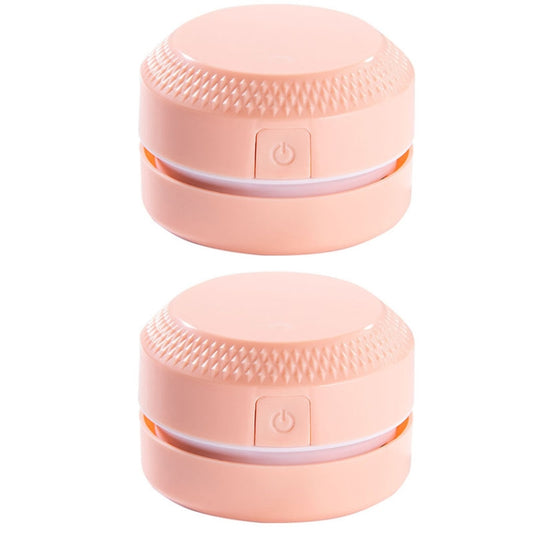 2PCS Desktop Mini Vacuum Cleaner Rubber Confetti Keyboard Cleaner(Pink) by buy2fix